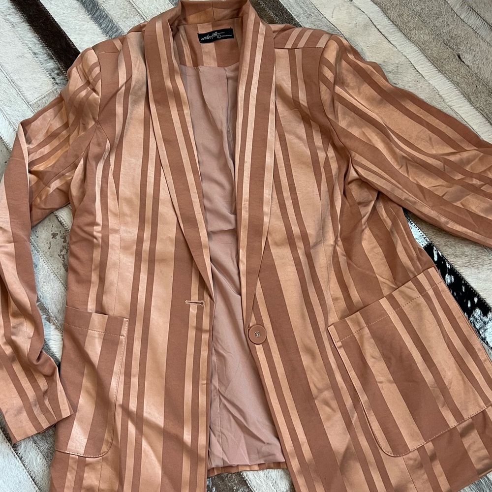 Striped Tan Blazer